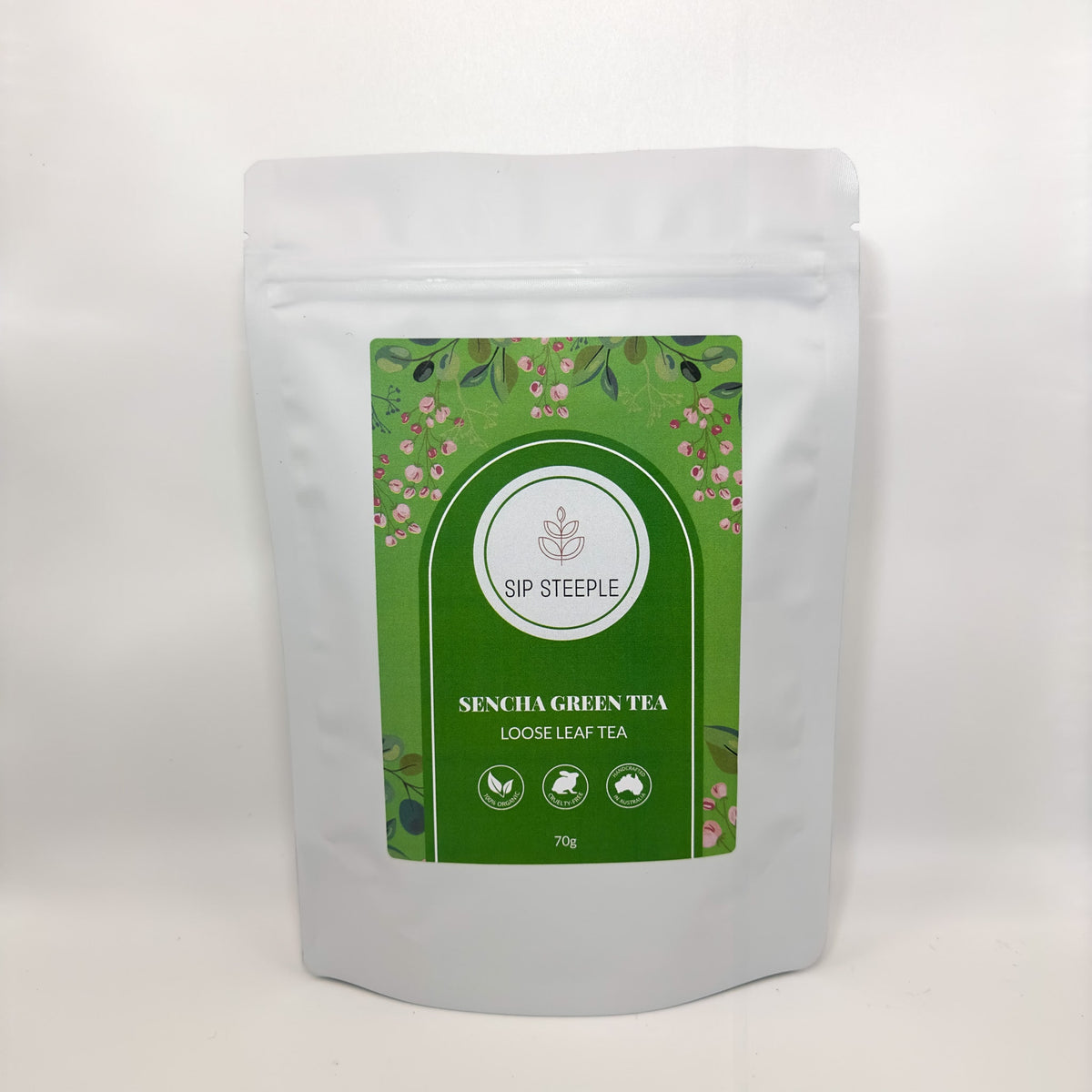 Sip Steeple Sencha Green Tea Packaging
